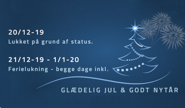 ferielukket jul 2019